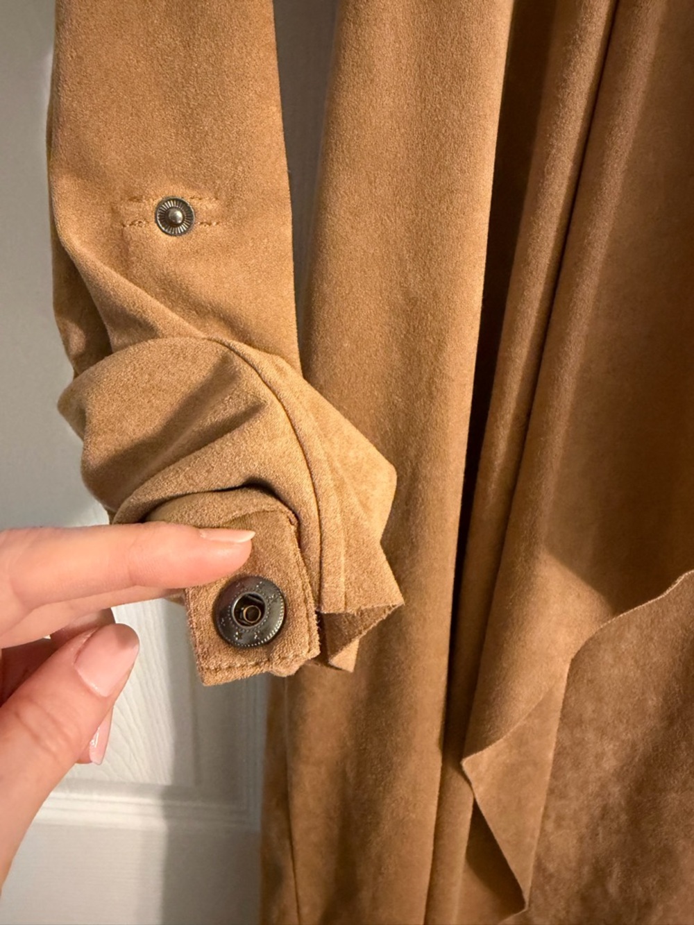 Jules & Leopold Camel Faux Suede Jacket - Picture 4 of 8